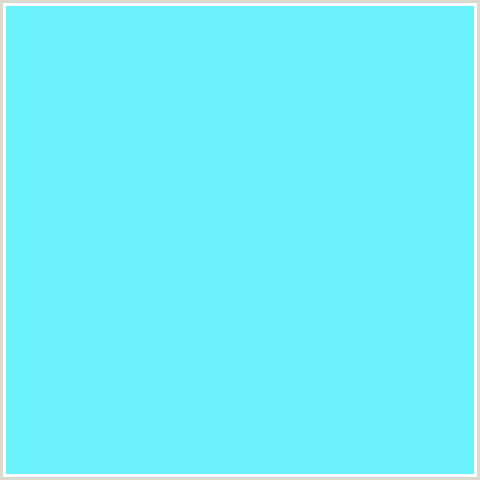 6AF3FD Hex Color Image (AQUAMARINE, LIGHT BLUE)