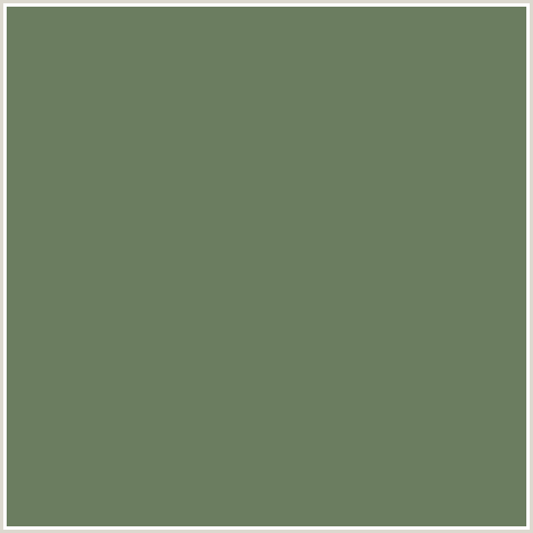 6B7D60 Hex Color Image (GREEN, WILLOW GROVE)