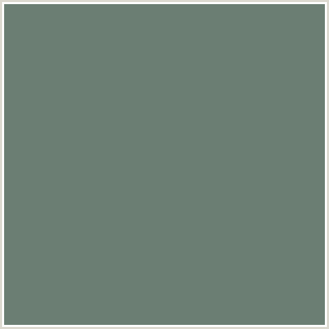6B7E73 Hex Color Image (GREEN BLUE, XANADU)