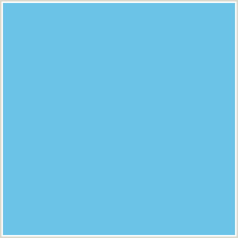 6BC4E8 Hex Color Image (LIGHT BLUE, TEAL, TURQUOISE BLUE)