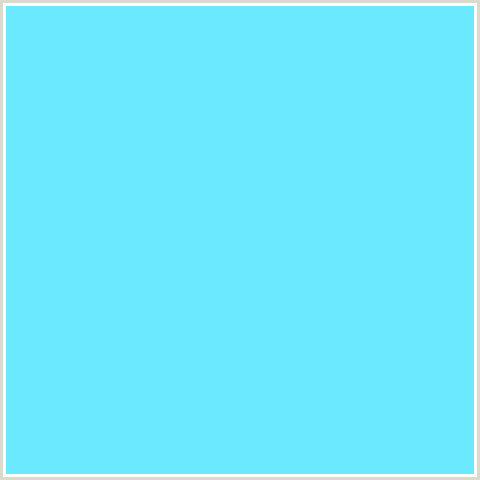 6BE9FF Hex Color Image (LIGHT BLUE, MALIBU)