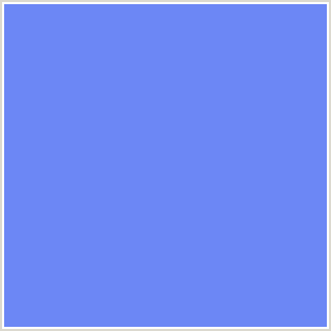 6C87F5 Hex Color Image (BLUE, CORNFLOWER BLUE)