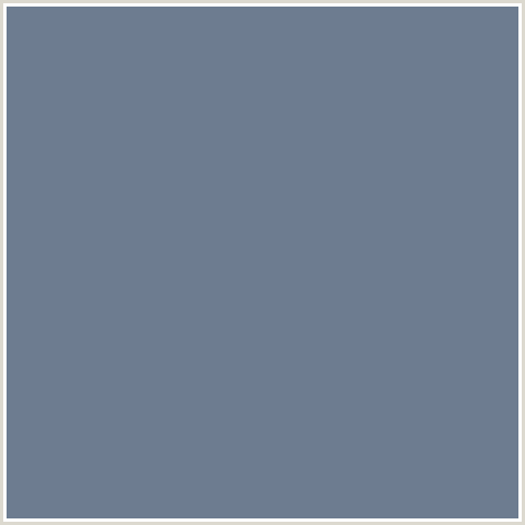 6D7C90 Hex Color Image (BLUE, SLATE GRAY)
