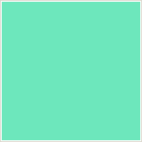 6DE7BC Hex Color Image (GREEN BLUE, TURQUOISE BLUE)