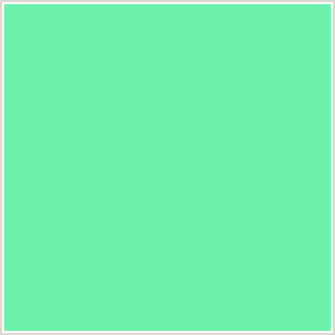 6DF0AB Hex Color Image (GREEN BLUE, TURQUOISE BLUE)