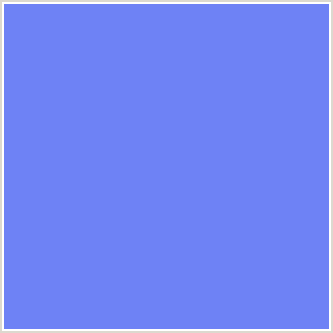 6E82F5 Hex Color Image (BLUE, CORNFLOWER BLUE)