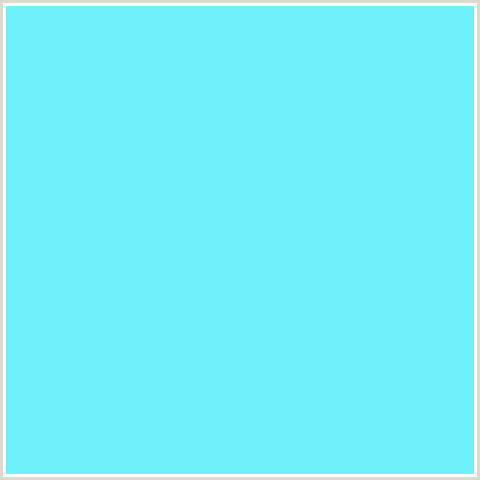 70F0FA Hex Color Image (LIGHT BLUE, MALIBU)
