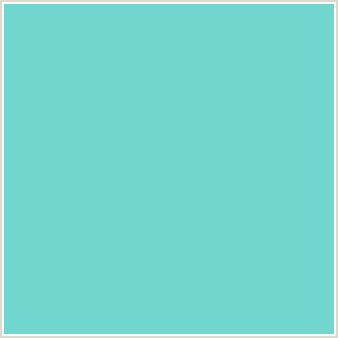 71D6CD Hex Color Image (AQUA, BERMUDA, LIGHT BLUE, TEAL)