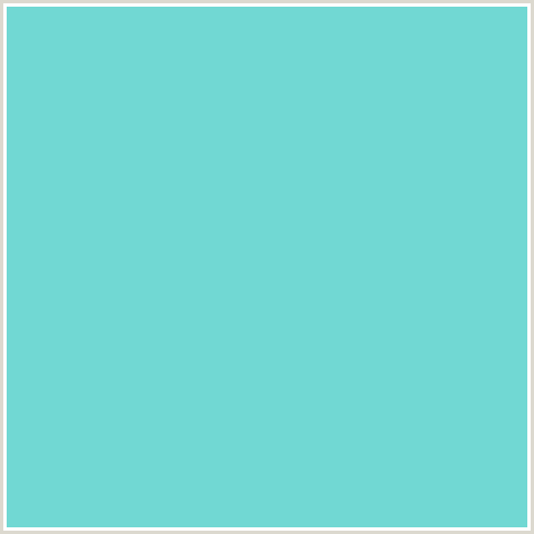 71D8D3 Hex Color Image (AQUA, BERMUDA, LIGHT BLUE, TEAL)