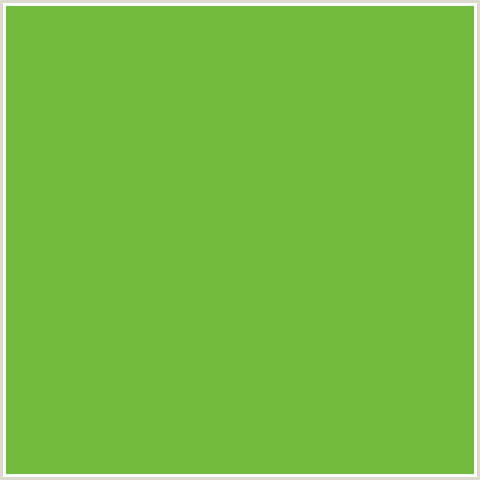 72BA3E Hex Color Image (GREEN, SUSHI)