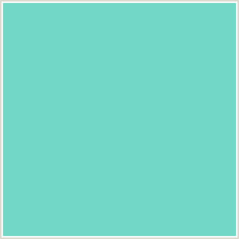 72D6C9 Hex Color Image (BERMUDA, BLUE GREEN)