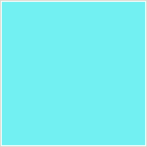 72F0F2 Hex Color Image (LIGHT BLUE, SPRAY, TEAL)