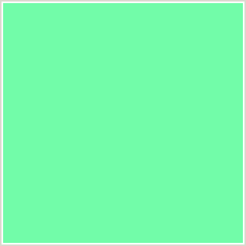 72FCA9 Hex Color Image (AQUAMARINE, GREEN BLUE)