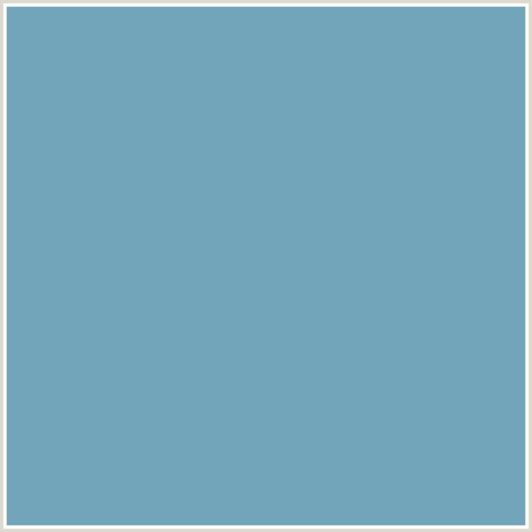 73A5BA Hex Color Image (LIGHT BLUE, NEPTUNE)