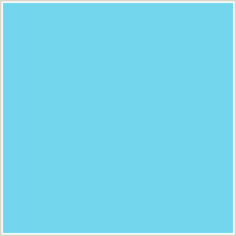 73D6EC Hex Color Image (LIGHT BLUE, SKY BLUE, TEAL)