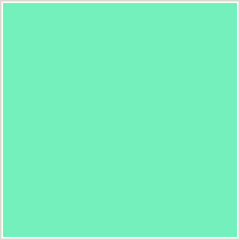 73F0BC Hex Color Image (GREEN BLUE, SPRAY)