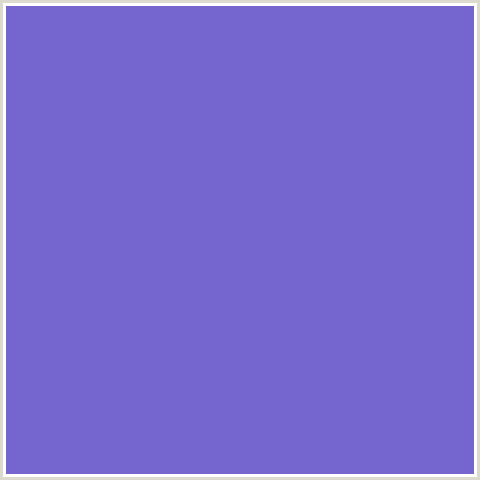 7465CF Hex Color Image (BLUE, MOODY BLUE)
