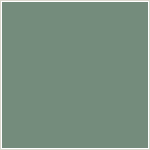 748C7C Hex Color Image (GREEN BLUE, XANADU)
