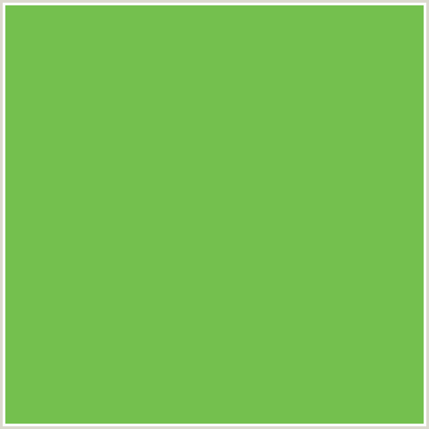 74C04E Hex Color Image (GREEN, MANTIS)