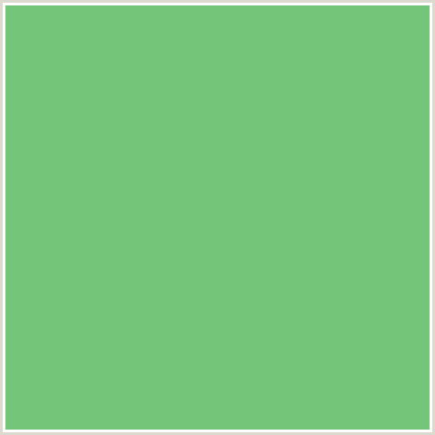 74C57A Hex Color Image (DE YORK, GREEN)