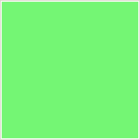 74F674 Hex Color Image (GREEN)