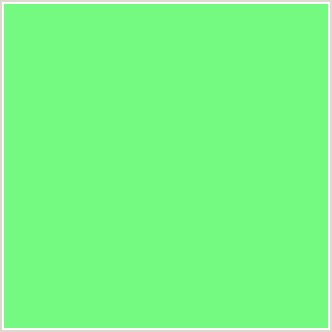 74F981 Hex Color Image (GREEN)