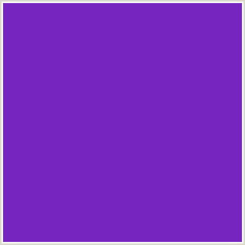 7526BF Hex Color Image (PURPLE HEART, VIOLET BLUE)