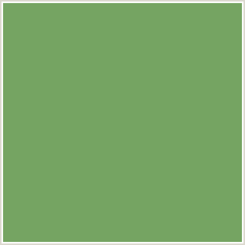 75A462 Hex Color Image (ASPARAGUS, GREEN)