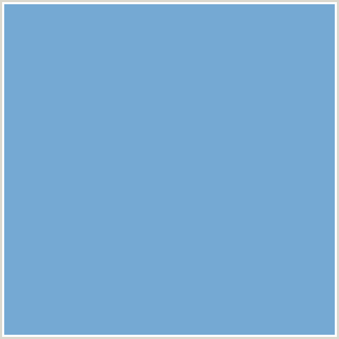 75A9D3 Hex Color Image (BLUE, DANUBE)