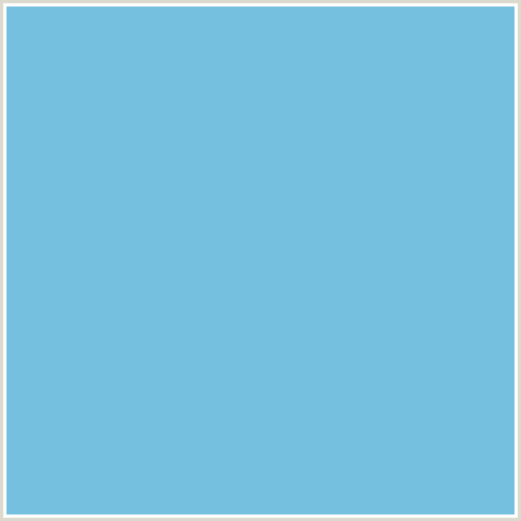75C0DE Hex Color Image (LIGHT BLUE, TEAL, VIKING)