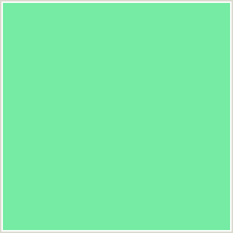 75EBA4 Hex Color Image (GREEN BLUE, RIPTIDE)