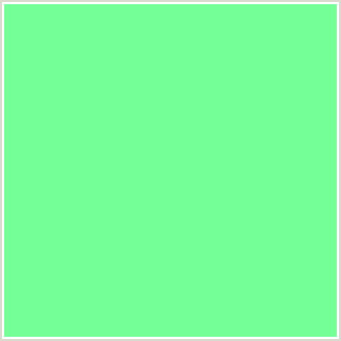 75FF97 Hex Color Image (GREEN, MINT GREEN)