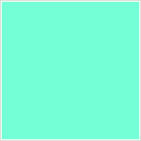 75FFD6 Hex Color Image (AQUAMARINE, BLUE GREEN)
