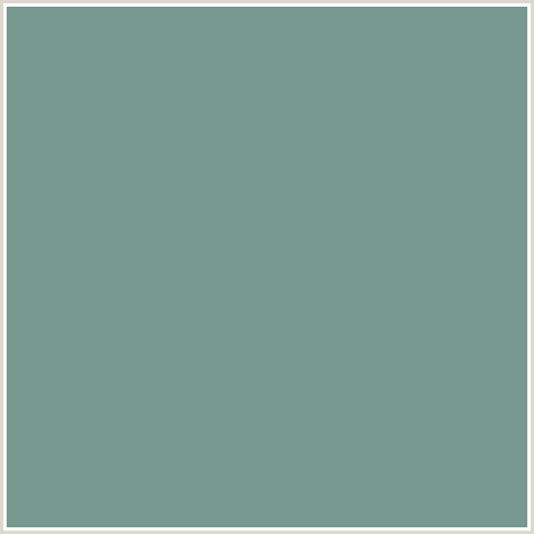 76988F Hex Color Image (BLUE GREEN, JUNIPER)
