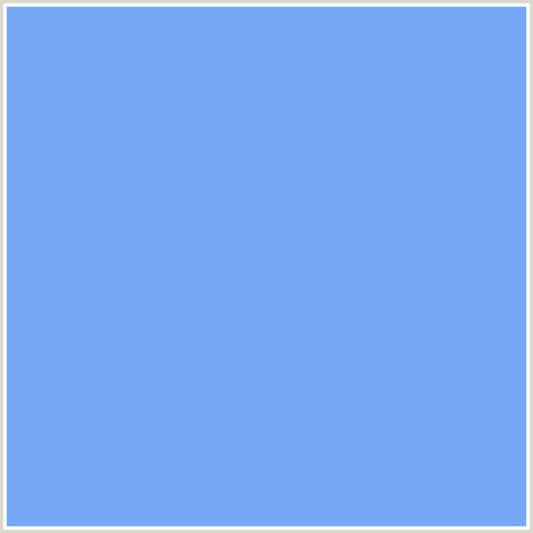 76A8F5 Hex Color Image (BLUE, MALIBU)