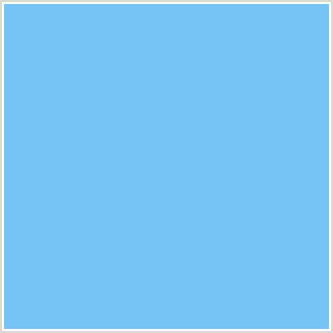 76C4F6 Hex Color Image (BLUE, MALIBU)