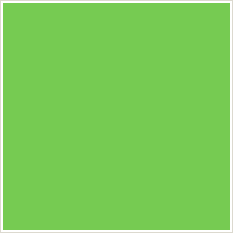 76CB52 Hex Color Image (GREEN, MANTIS)