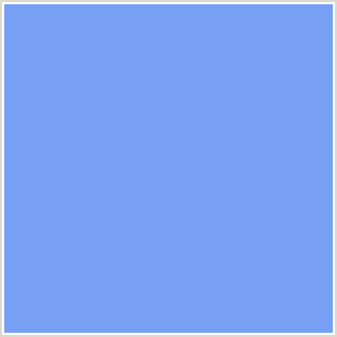 779FF3 Hex Color Image (BLUE, CORNFLOWER BLUE)