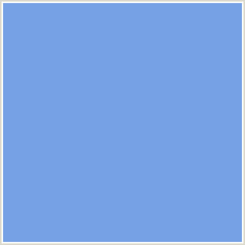 77A1E5 Hex Color Image (BLUE, PORTAGE)