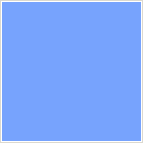 77A3FD Hex Color Image (BLUE, MALIBU)