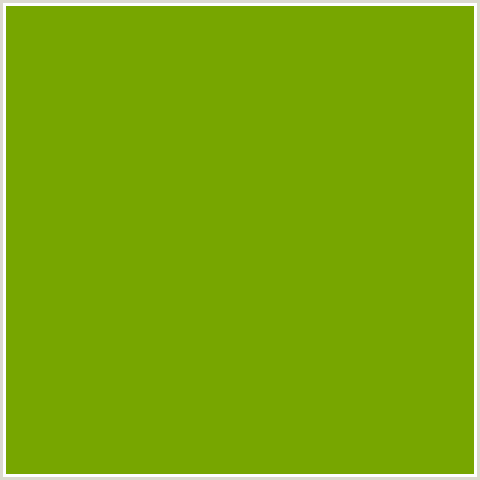 77A600 Hex Color Image (GREEN YELLOW, LIMEADE)