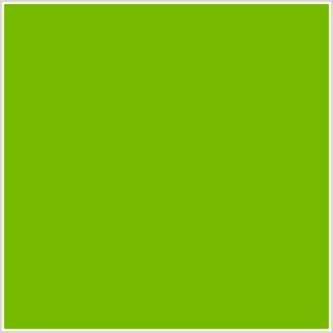 77B800 Hex Color Image (GREEN YELLOW, LIMEADE)