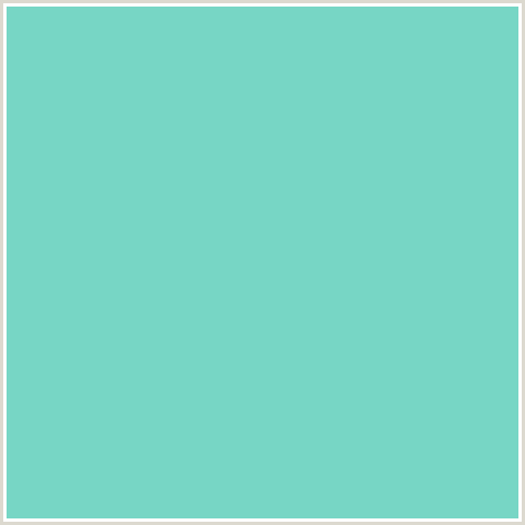 77D6C5 Hex Color Image (BERMUDA, BLUE GREEN)