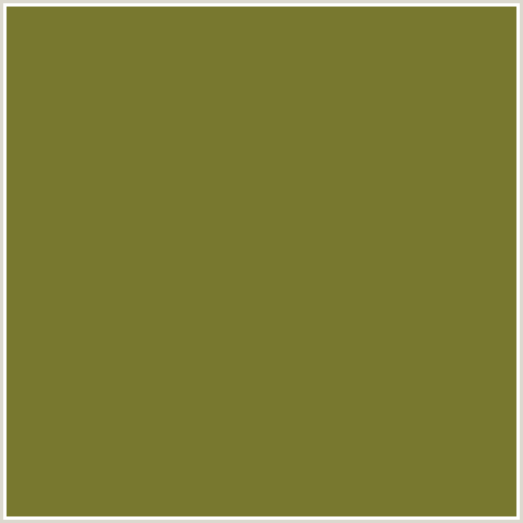78782F Hex Color Image (OLIVE, PESTO, YELLOW GREEN)