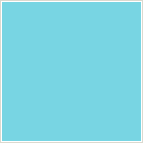 78D5E3 Hex Color Image (AQUAMARINE BLUE, LIGHT BLUE, TEAL)