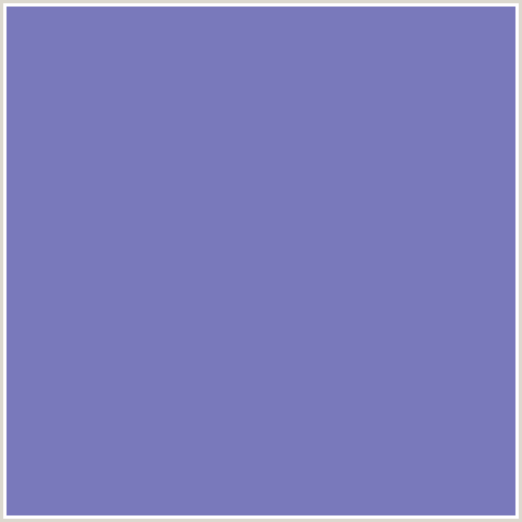 7979BB Hex Color Image (BLUE, WILD BLUE YONDER)
