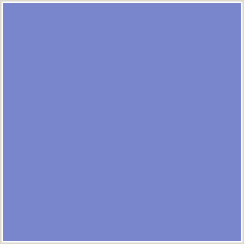 7986CB Hex Color Image (BLUE, MOODY BLUE)