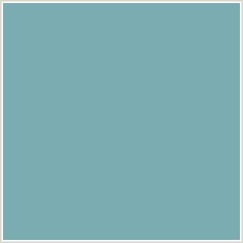 79ADB2 Hex Color Image (GULF STREAM, LIGHT BLUE)