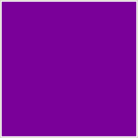 7A0099 Hex Color Image (PURPLE, VIOLET)