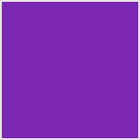 7A28B2 Hex Color Image (PURPLE HEART, VIOLET BLUE)